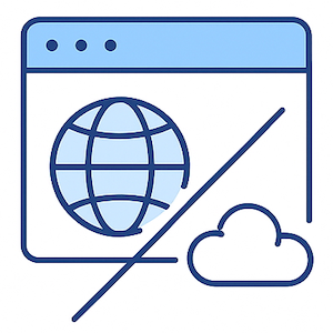 No Hosting Needed icon